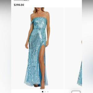 One Shoulder Mesh Sequin Gown With Slit
Mac Duggal